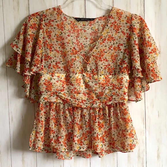 floral ruffle top